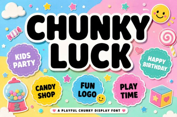 Chunky Luck: A Bold and Retro Display Font