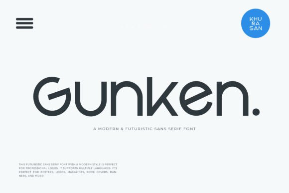 Gunken: A Modern Sans-Serif Font for Futuristic Design