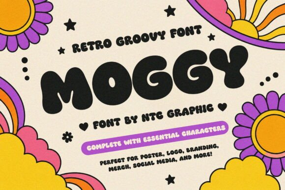 Moggy: A Groovy Display Font with a 70s Vibe
