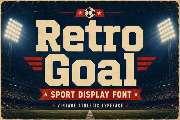 Retro Goal: A Vintage Sport Font for Timeless Design