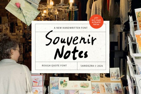 Souvenir Notes: A Handwritten Font with a Human Touch