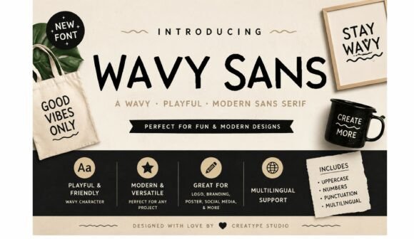 Wavy Sans: A Playful and Modern Font for Creative Expression